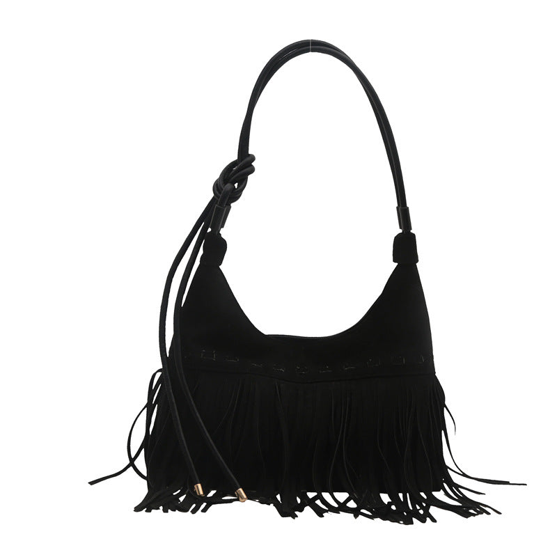 Womens Bohemian Retro Tassel Shoulder Crossbody Bag