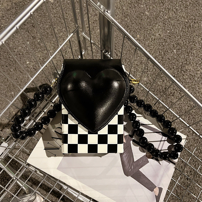 Den nye Checkerboard Mobiltelefon Taske Skulder Messenger Dame