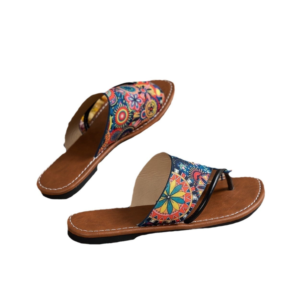 Women's Breathable Printed Toe Covering Sandals
