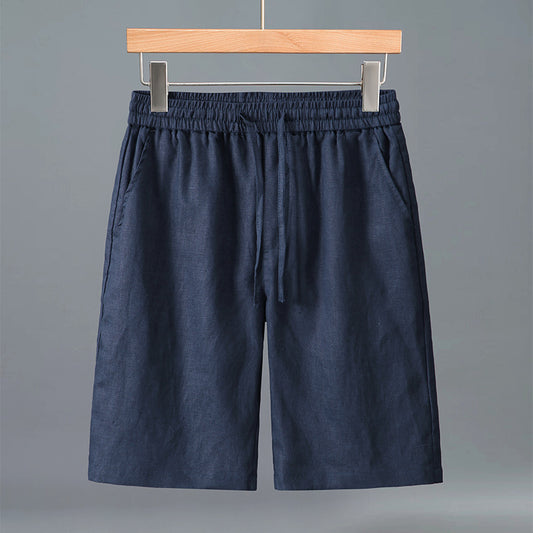 Men's Summer Loose Casual Pure Linen Shorts