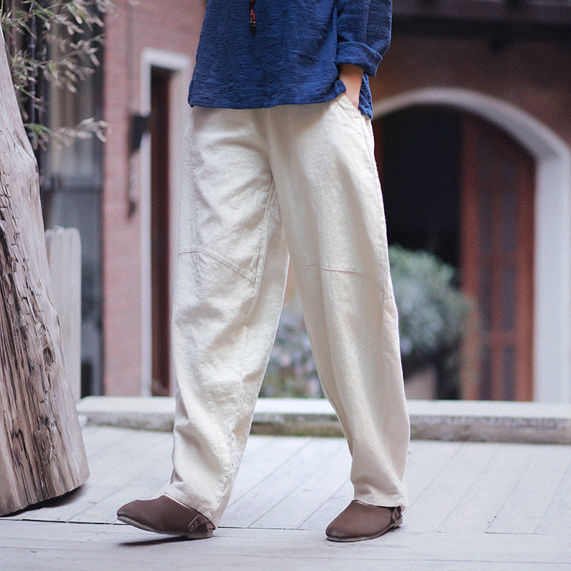 Retro Loose Plus Size Linen Bloomers
