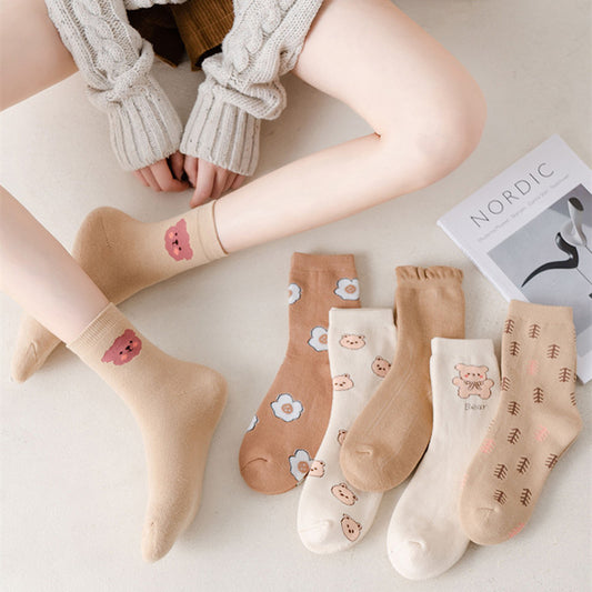 Women's Mid Tube Winter Stockings Spring And Autumn Fleece Terry Sock