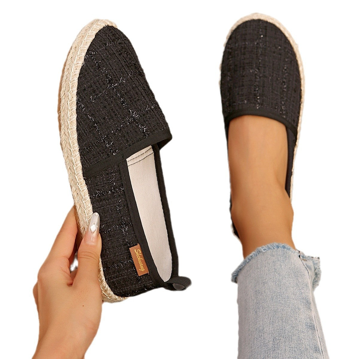 Simple Comfort And Casual Rope Bottom Fisherman Shoes
