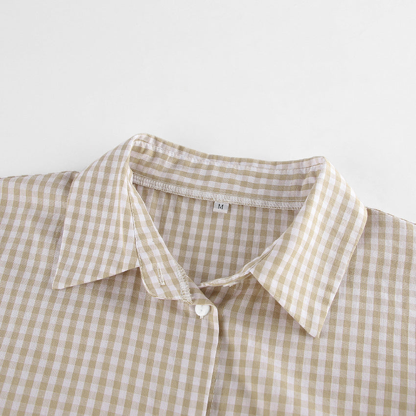 Plaid Pajama Shorts Womens Pure Cotton
