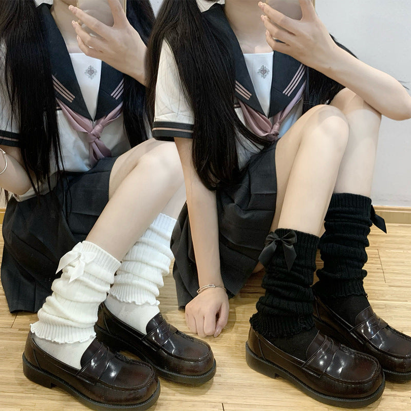 Harajuku-stil Hot Girl Jk Preppy-stil Kalvelange Rynkestrømper