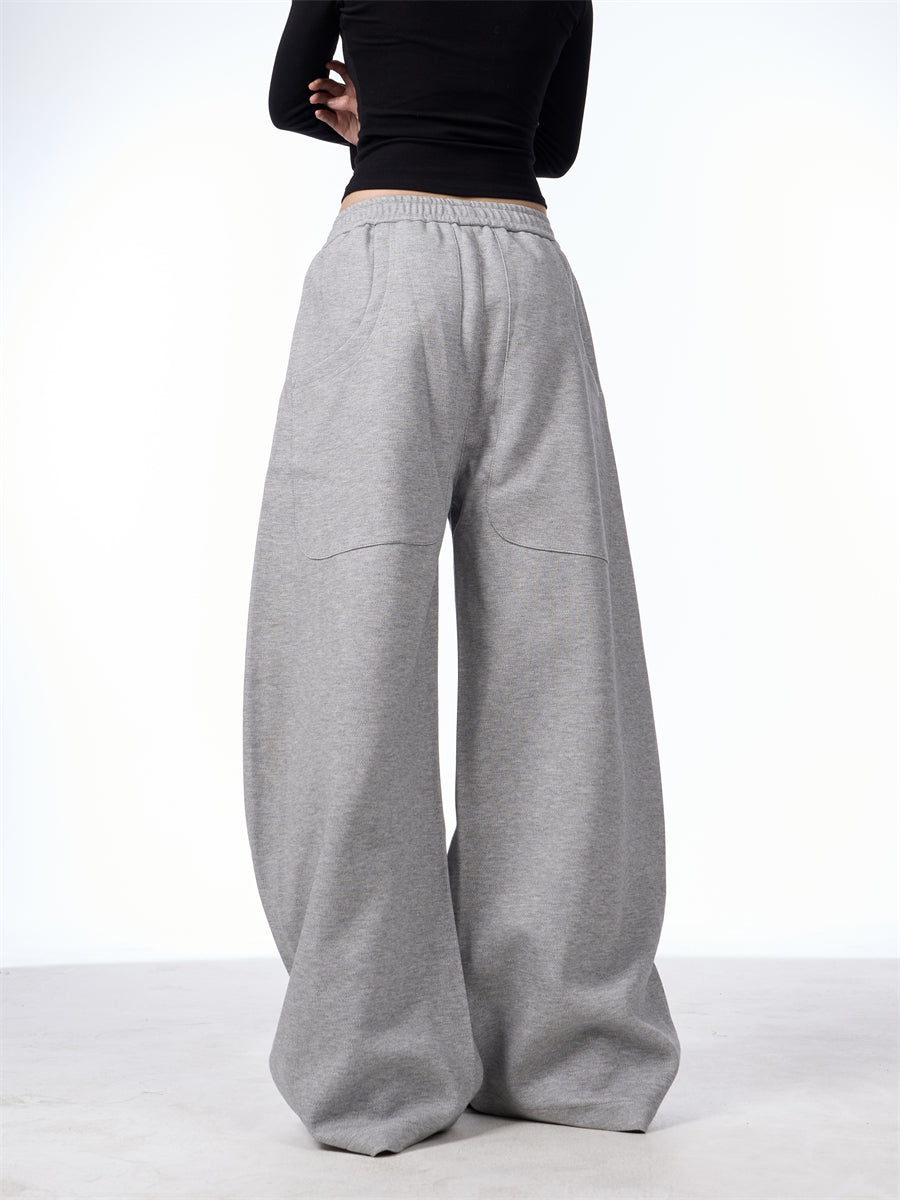 American-style Wide-leg Pants With Deconstructive Design