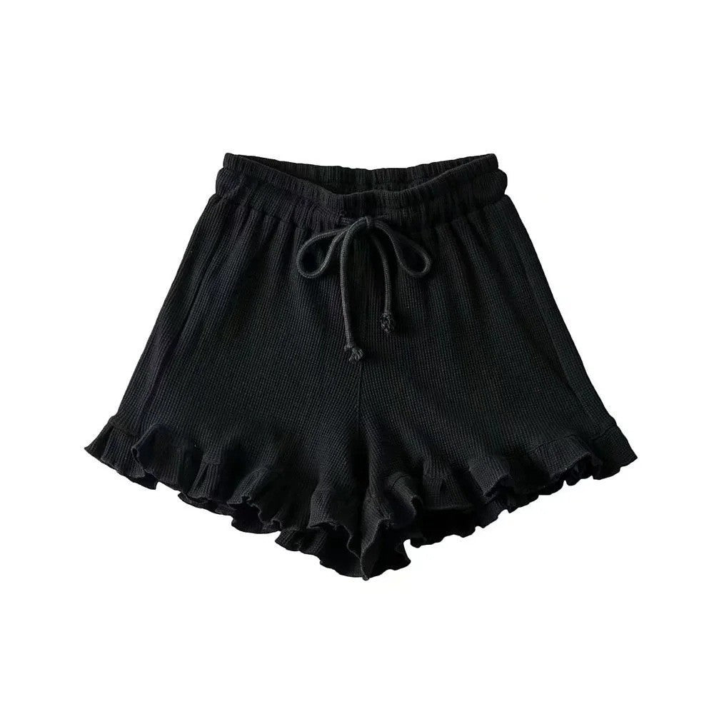 Versatile Casual Women's Lace Elastic Waist Shorts