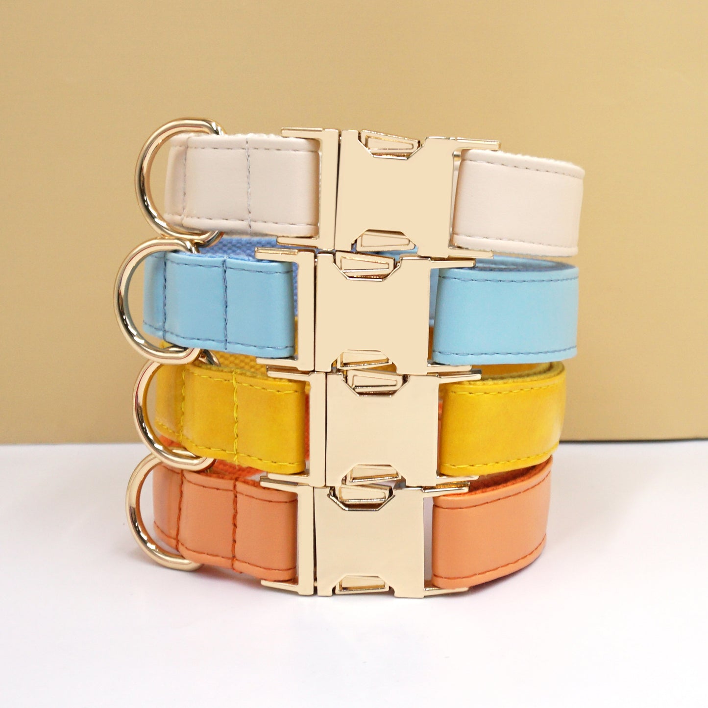 Simple Color Blocking Household Velvet Pet Collar
