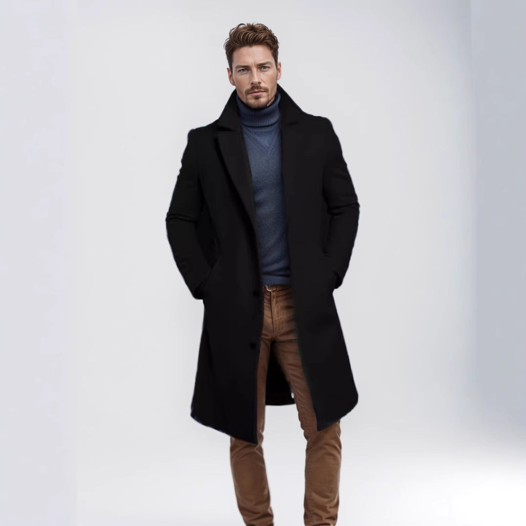Men's Medium-length Single-breasted Multi-color Warm Youth Coat