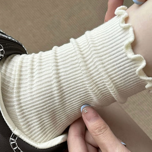 Ear Fungus Edge Mid Tube Socks For Spring And Autumn Styles