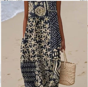 Casual Printed Temperament Long Skirt Girl
