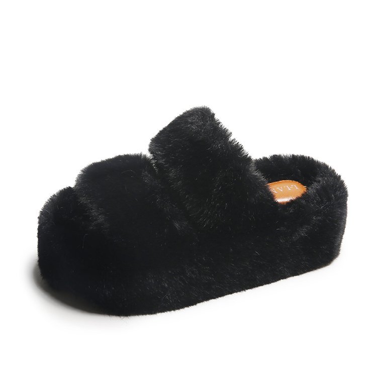 Leisure Fleece-lined Platform Slippers