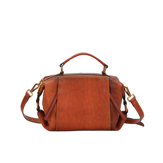 Genuine Leather Women's Bag, Ladies Shoulder Bag, Top Grain Leather Large Capacity Handbag