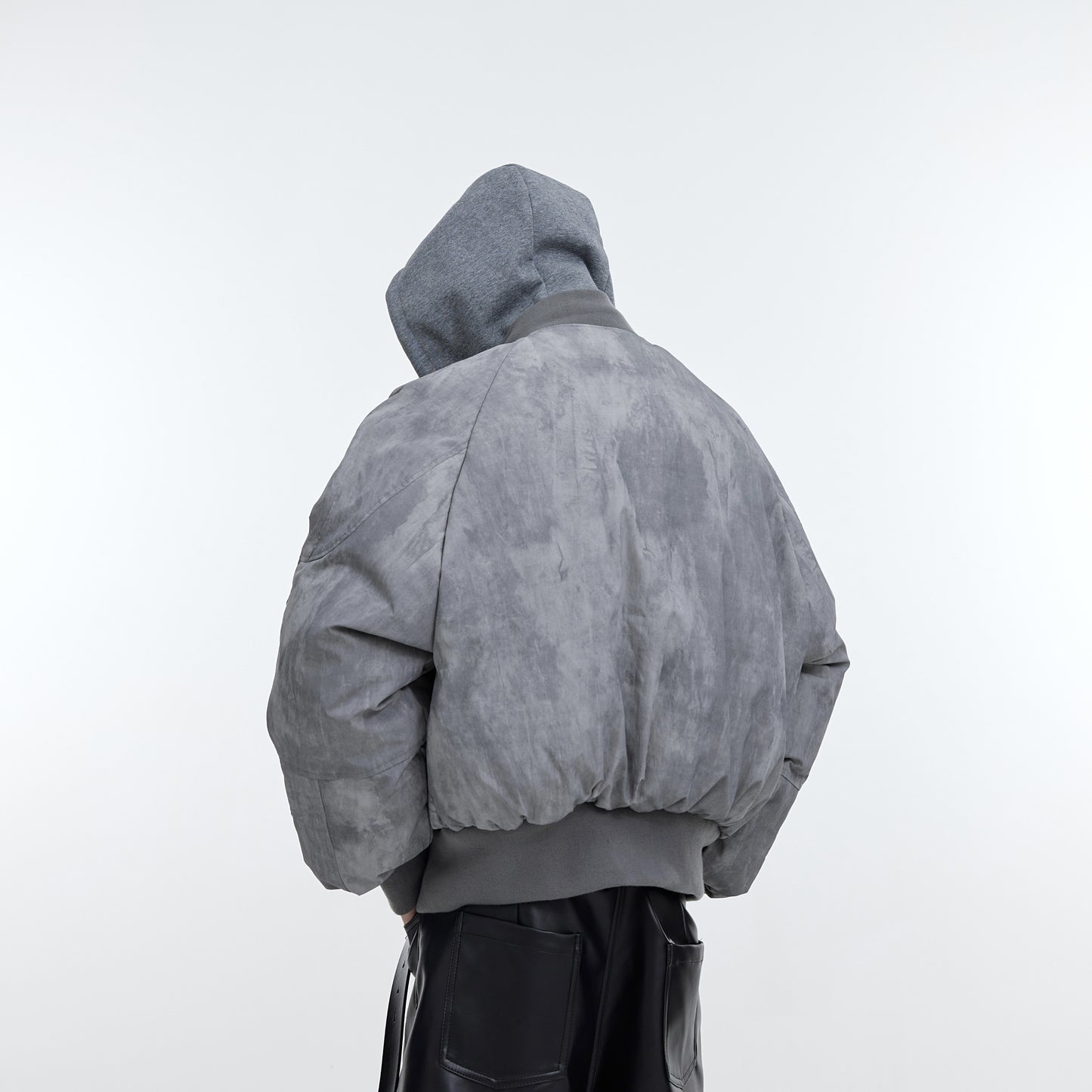 Making Old And Fake Two-piece Patchwork Cotton Hooded Jacket