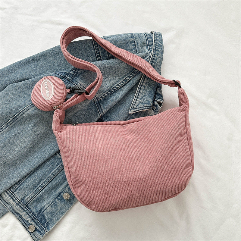 Korean Style Simple Shoulder Messenger Bag For Women