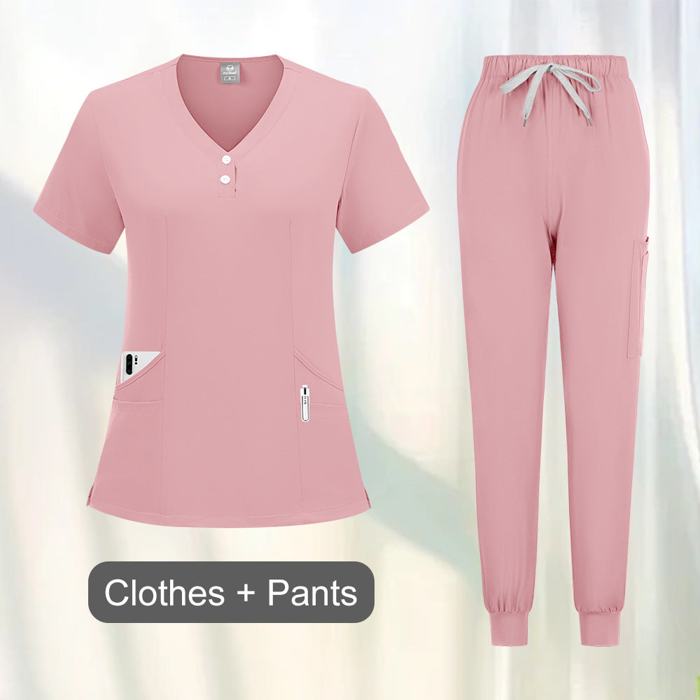 Work Uniform Scrub Top And Pants Nursing Set