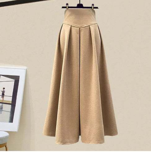 Women's Gentle Oversized Knitted Cardigan Sweater With Skirt
