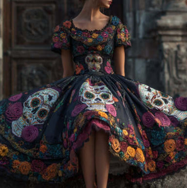 Ladies' Fashionable 3D Printed Loose Dress
