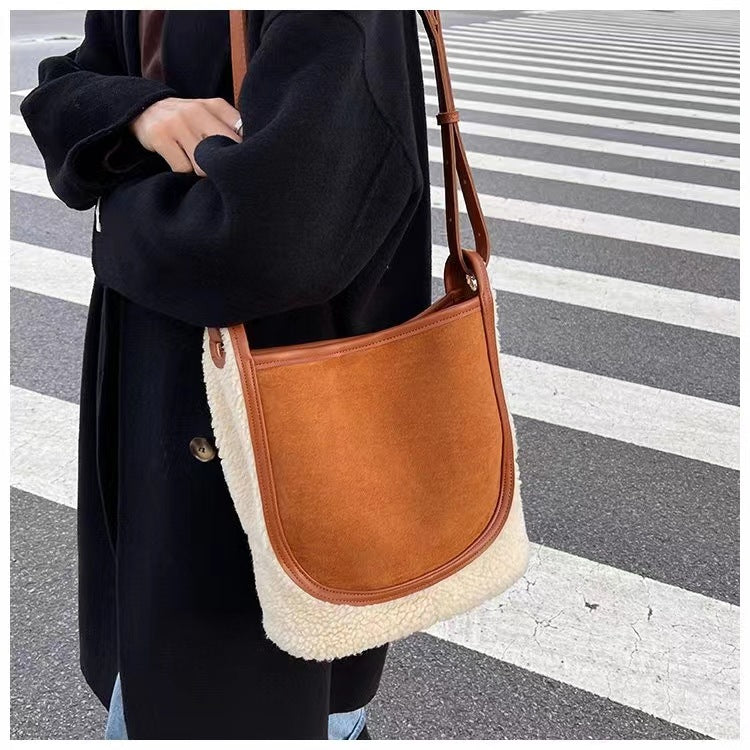 Women's Fashion Plush One-shoulder Crossbody Bag