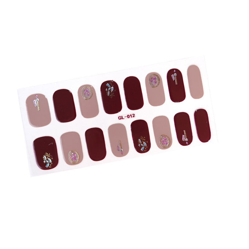 Gilding Cat's Eye Letter Color Nail Sticker