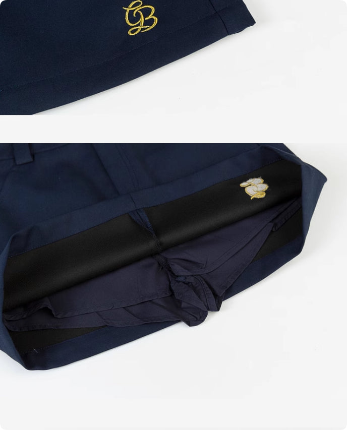 American Navy Blue A-line Skirt For Women
