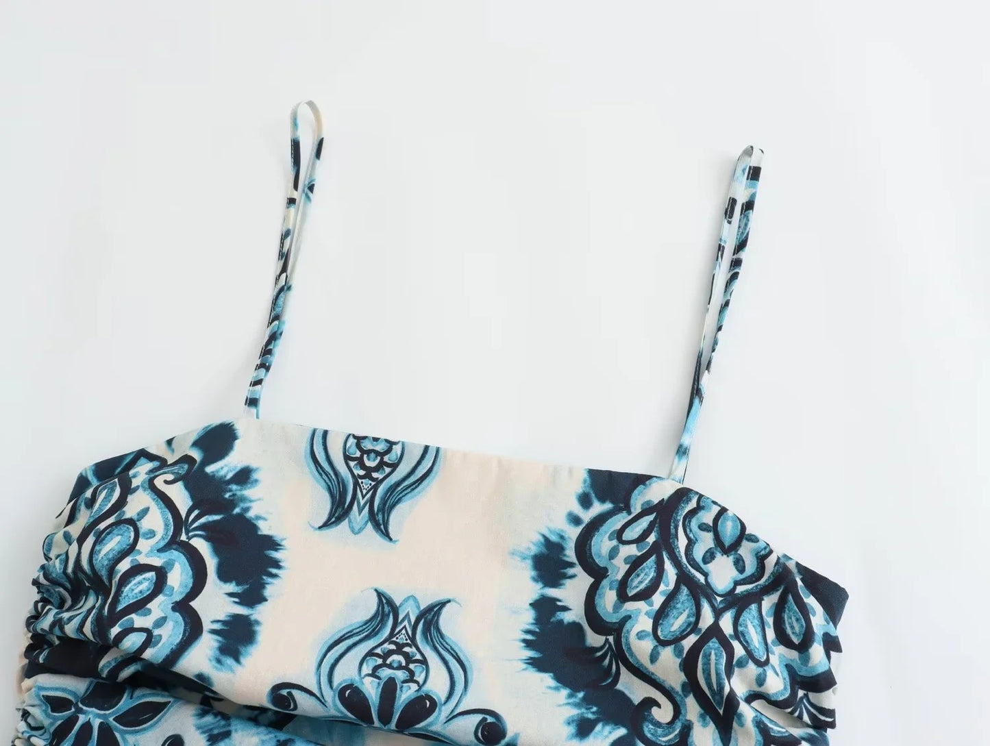 Women's Sling Pleated Print Sling Skirt Suit