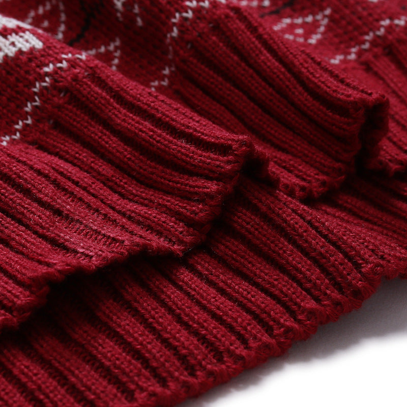 Men's Christmas Fawn Contrast Color Fashion Versatile