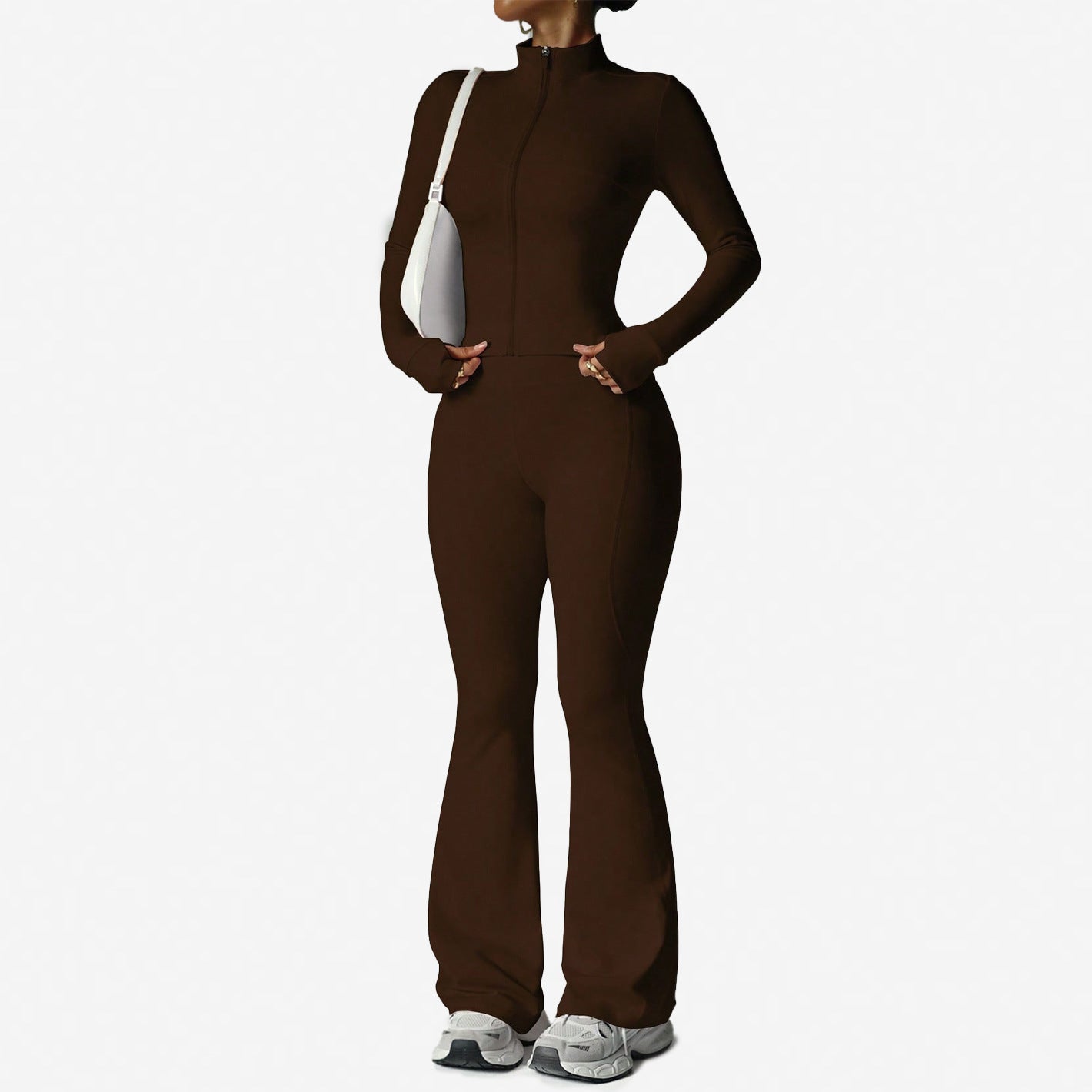 Zipper Nude-Feel Yoga Suit Women's