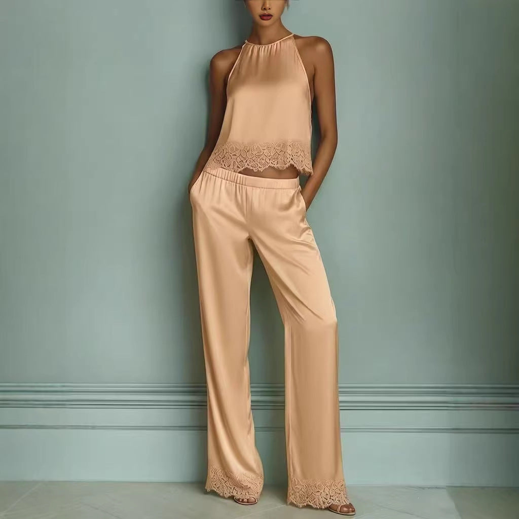 Women's Camisole And Wide-leg Pants Set