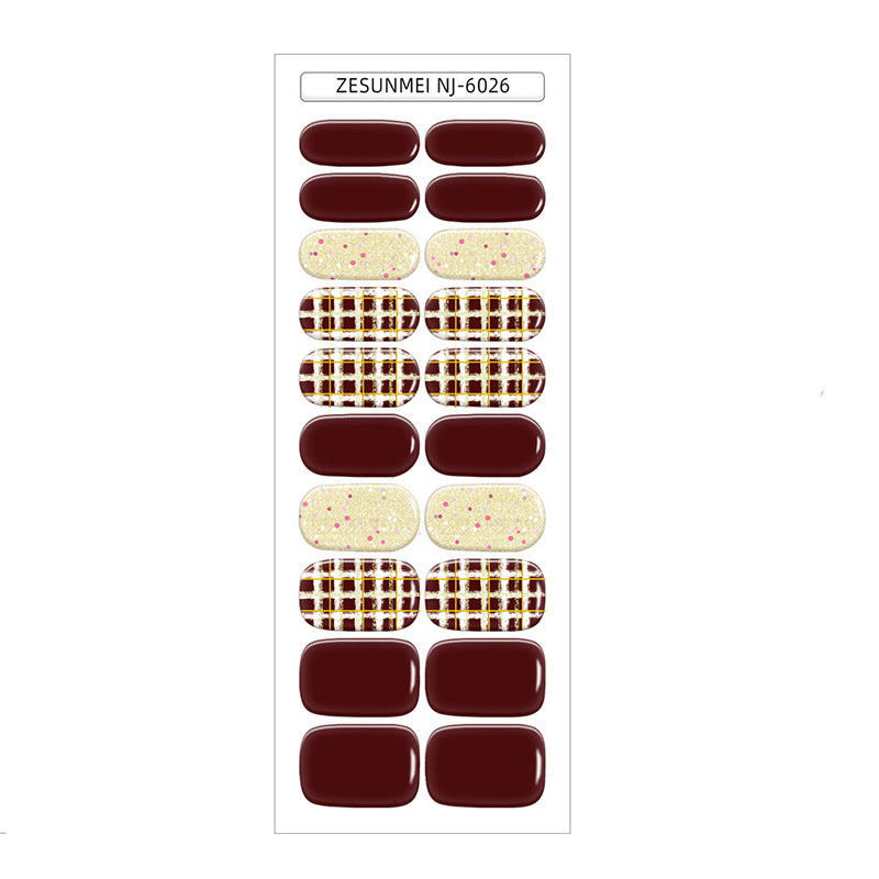 Candy Color UV Semi-cured Nail Stickers