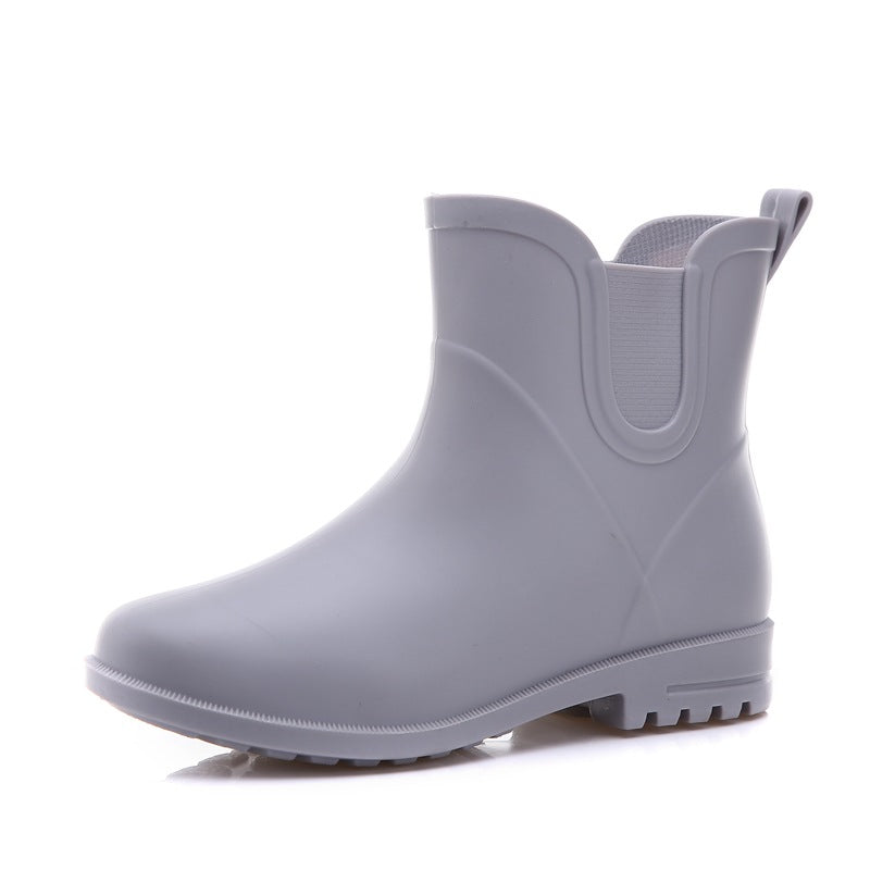 Fashion All Seasons Ladies All-match Rain Boots Short Tube