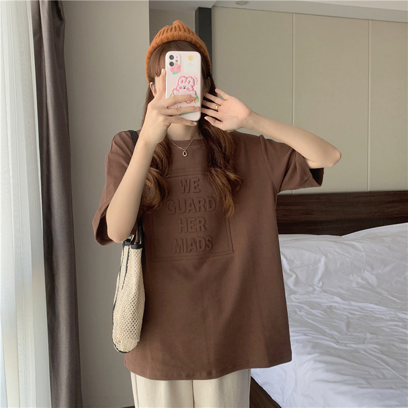 Loose All Match Bottoming Shirt Women's One-piece Top