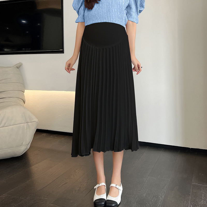 Pregnant Women's Summer Thin Pleated Pleated Skirt