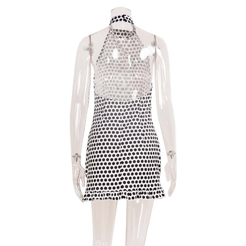 New High-waisted Figure-flattering Polka-dot Dress For A Sassy Look