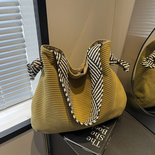 Versatile Fashion Ladies Corduroy Shoulder Bag