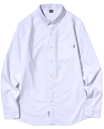 Autumn And Winter Men's Long-sleeved Casual Solid Color Shirt