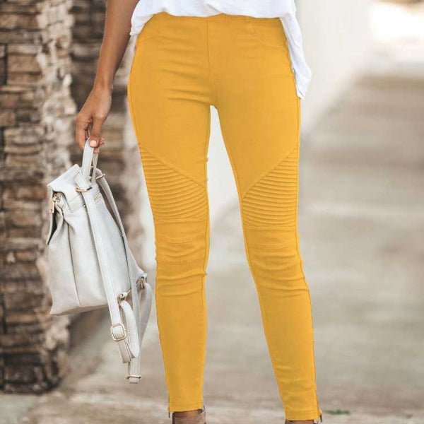 Mode Casual Asymmetriske Leggings med Slank Pasform