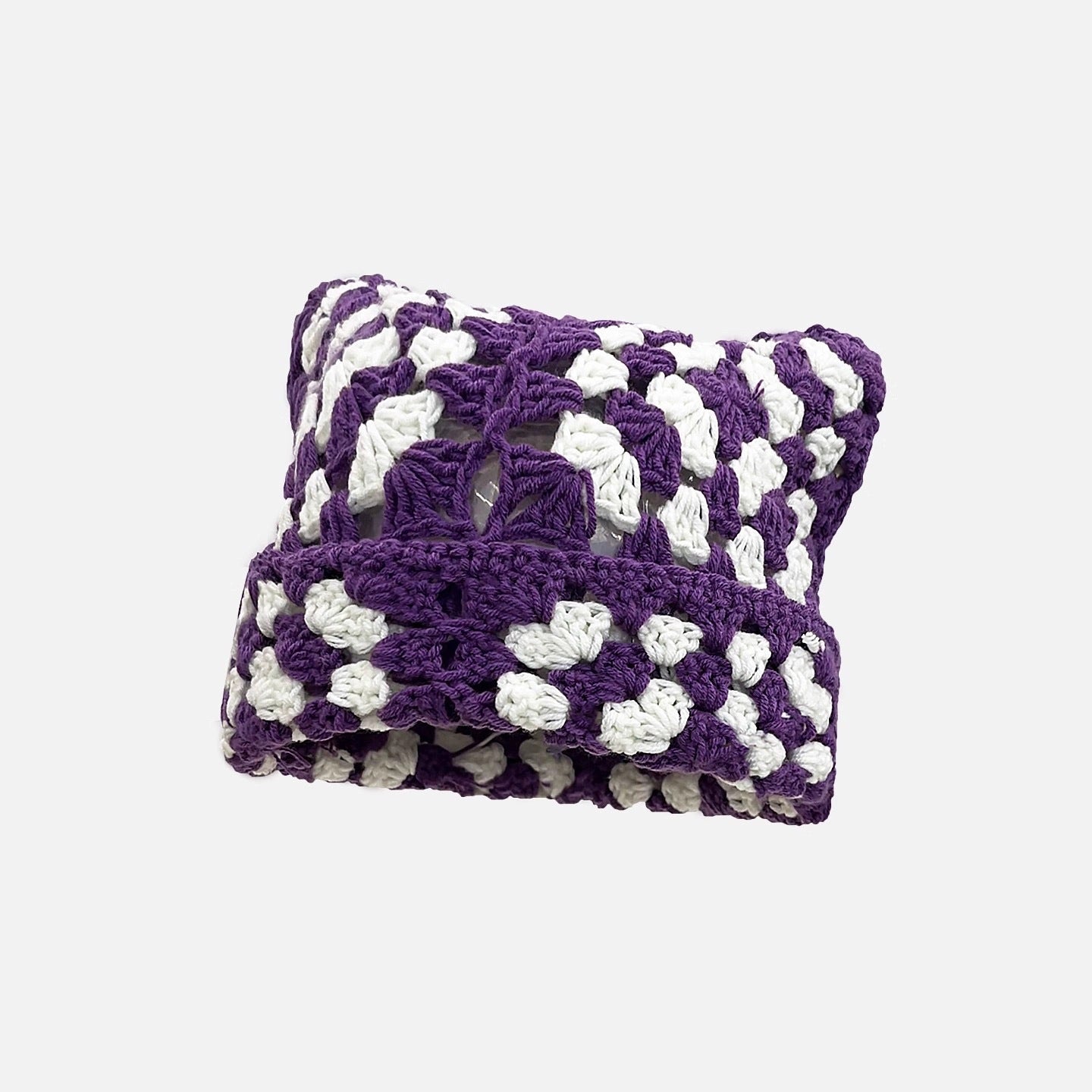 New Cat Ear Mosaic Knitted Hat Children