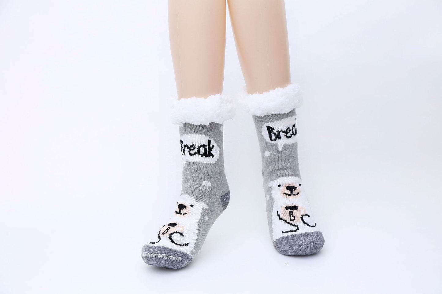 Animal Series Snow Indoor Non-slip Thickened Pair Socks Lamb Wool Warm