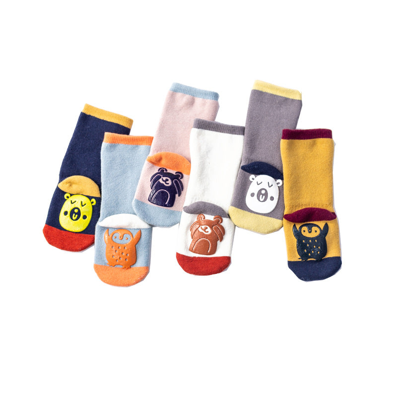 Thickened Children's Terry Floor Socks Cartoon Big Point