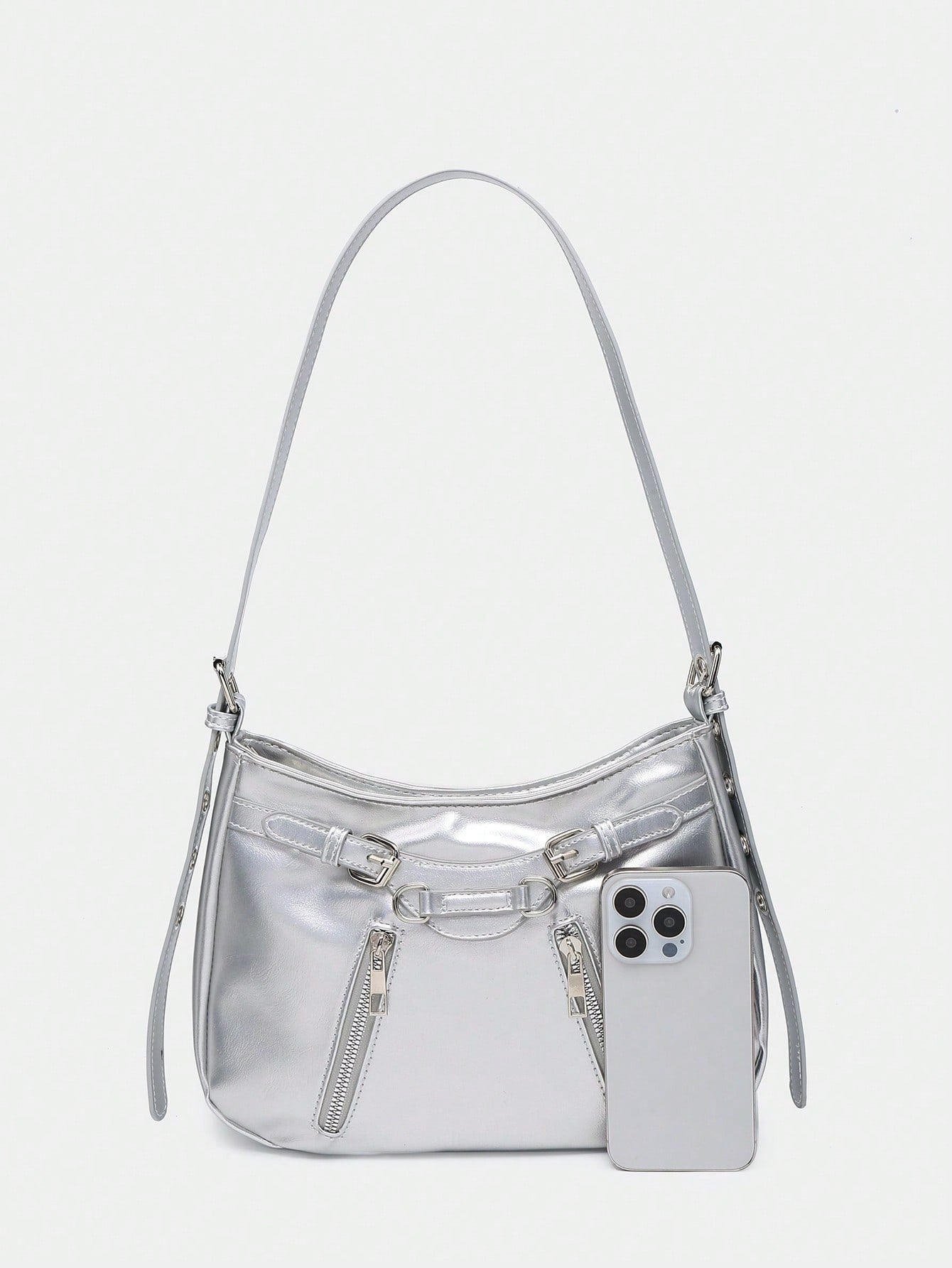 Spicy Girl Retro Style Two-tone Distressed Leather Shoulder Underarm Bag