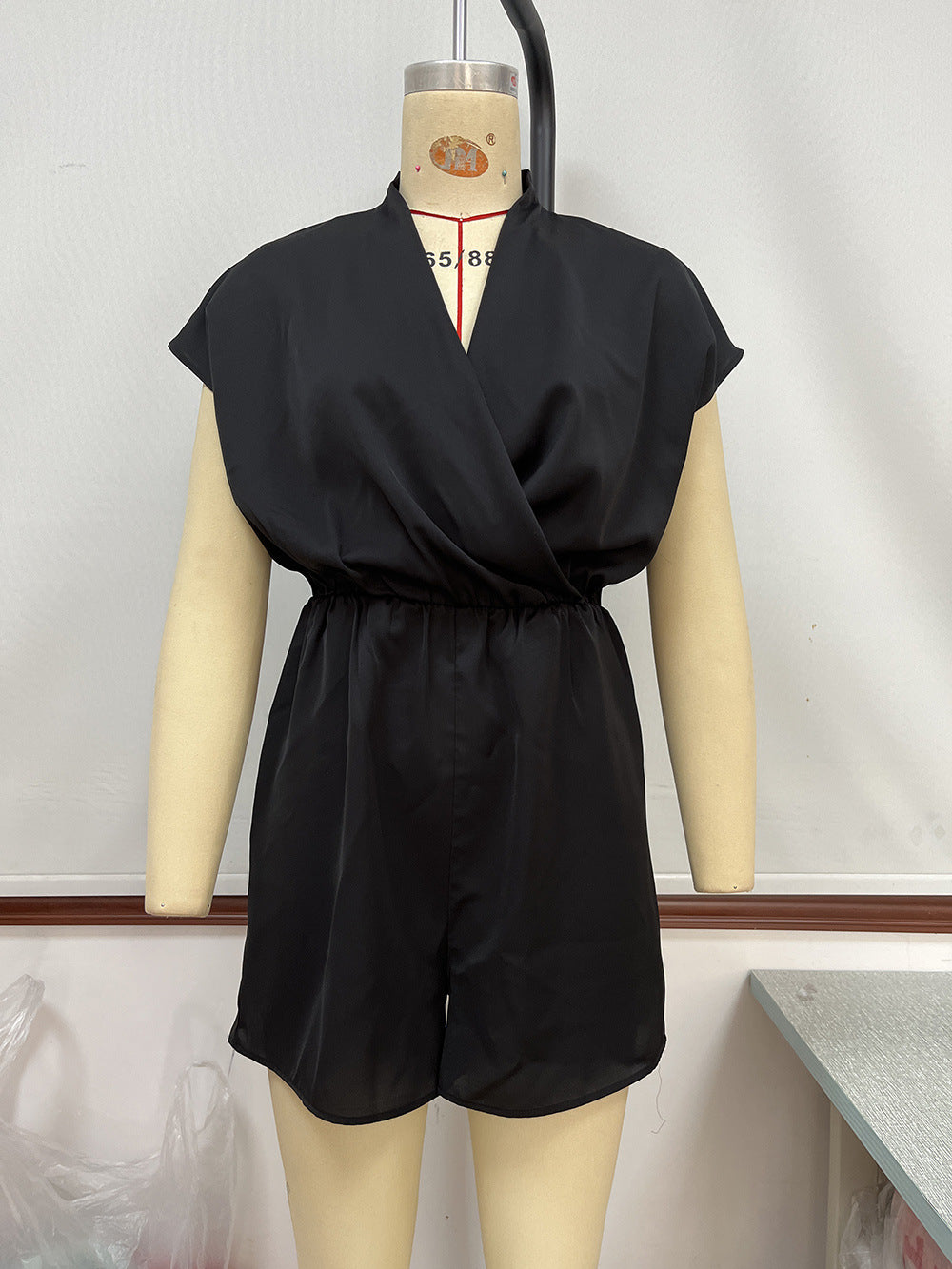 European And American V-neck Short Sleeve Shorts Suit