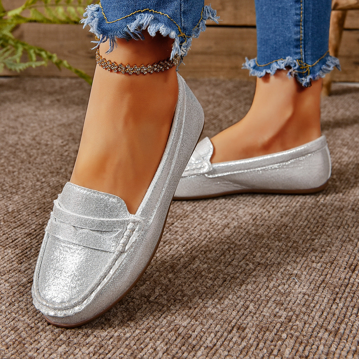 Cross-border Flat Gommino Women's Spring And Summer Soft Bottom
