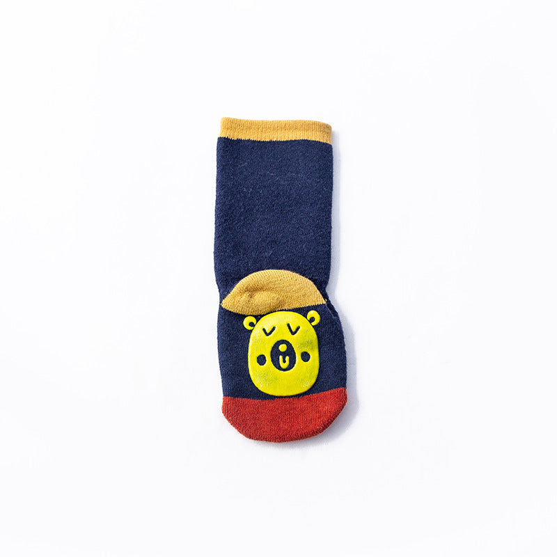 Thickened Children's Terry Floor Socks Cartoon Big Point