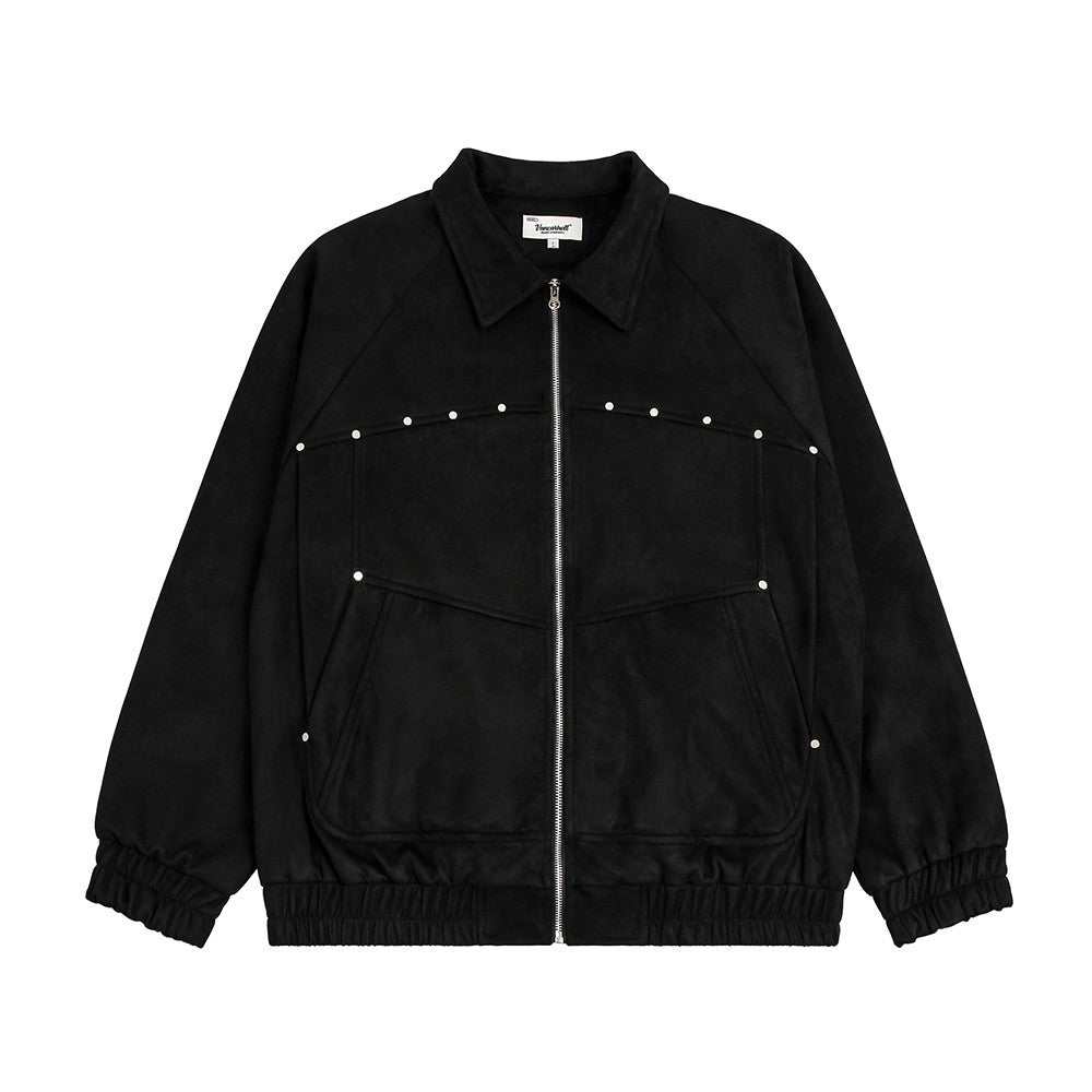 Niche Loose Deconstruction Stitching Design Sense Tooling Flight Jacket