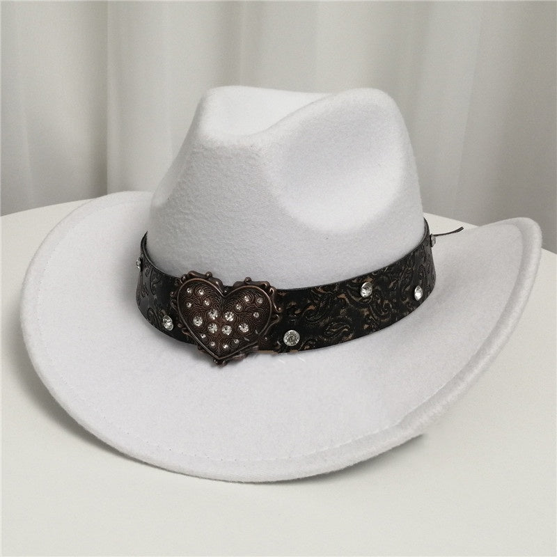 Western Cowboyhat til kvinder med kædedekoration