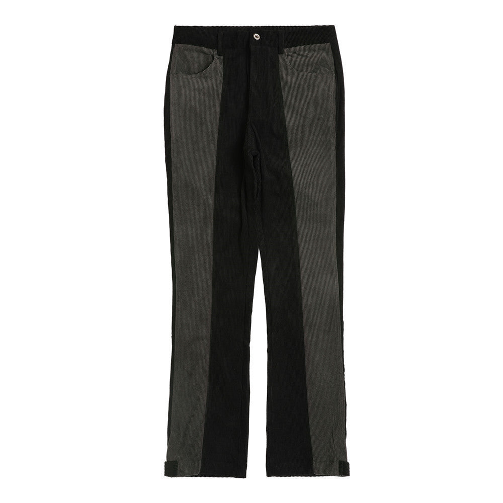 Colorblock Smalle Lige Bukser Street Trend Afslappet