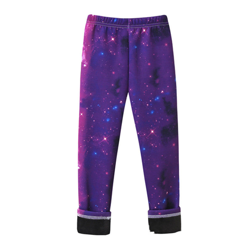 Girls' Thin Velvet Leggings In Spring And Autumn