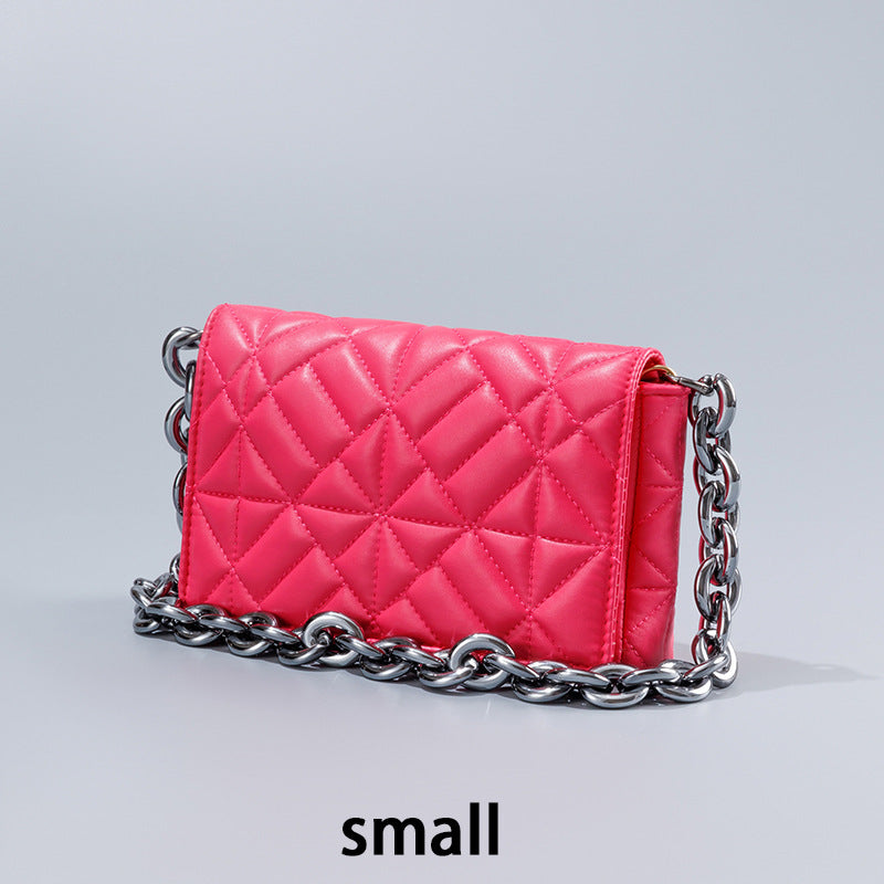 Lingge Small Bag Trendy One-shoulder Crossbody Quilted