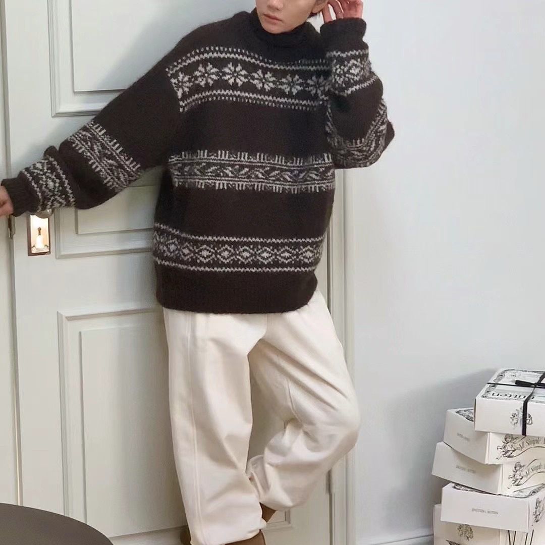 New Vintage Ethnic-style Sweater For Womenloose-fitting And Versatile For Fall And Winter